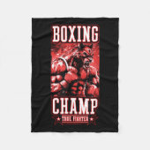 Couverture Polaire Wolf Boxing Champ _ Boxer Fighter Motivation  (Devant)