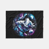 Couverture Polaire Wolf Celestial Dream Night Howling Moon Funny Wolv (Devant (Horizontal))