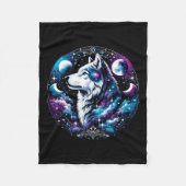 Couverture Polaire Wolf Celestial Dream Night Howling Moon Funny Wolv (Devant)