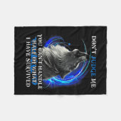 Couverture Polaire Wolf Don't Judge Me You Can't Handle Half (Devant (Horizontal))