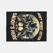 Couverture Polaire Wolf Dont Worry Kitten Daddys Here Meme Cringe Men (Devant (Horizontal))