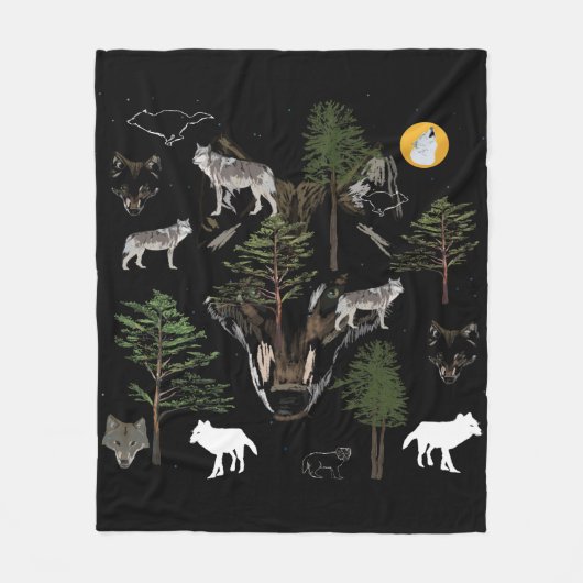 Couverture Polaire Wolf Dream (Devant)