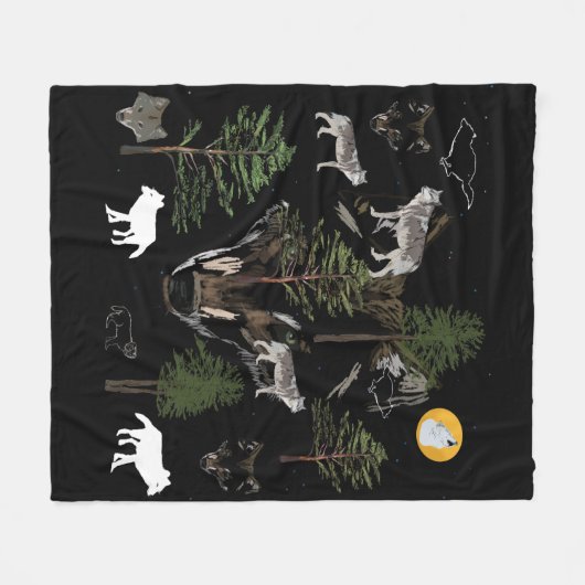 Couverture Polaire Wolf Dream (Devant (Horizontal))