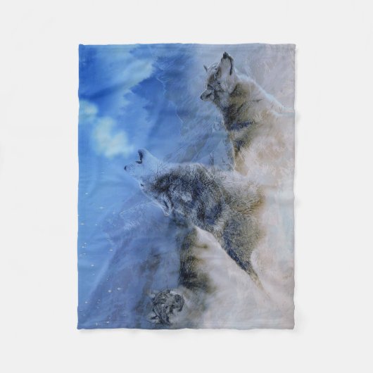 Couverture Polaire Wolf Spirits (Devant)