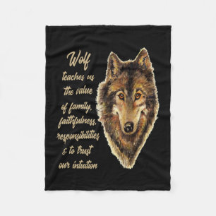 Couverture Polaire Wolf Totem Animal Spirit Guide Tshirt