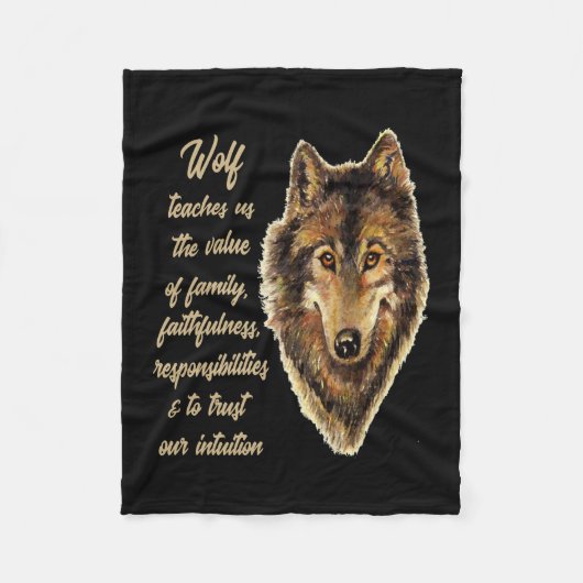 Couverture Polaire Wolf Totem Animal Spirit Guide Tshirt (Devant)