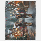 Couverture Polaire Wolfhound Dogs Christmas Snow Holiday (Devant)