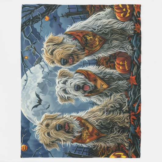 Couverture Polaire Wolfhound Halloween Éffrayant (Devant)