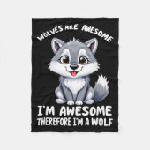 Couverture Polaire Wolves Are Awesome Funny Wolf Gif Zookeeper (Devant)