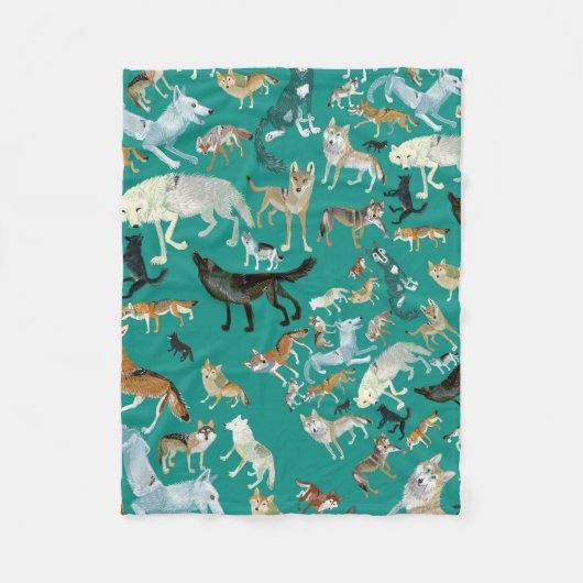 Couverture Polaire Wolves of the World (pattern) (Devant)