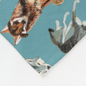 Couverture Polaire Wolves of the World Turquoise pattern (Coin)