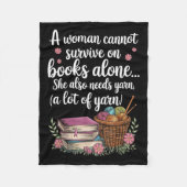 Couverture Polaire Woman Cannot Survive On Books Alone She Also Needs (Devant)