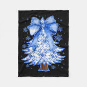 Couverture Polaire Women Christmas Tree Chinoiserie Blue Floral Coque (Devant)