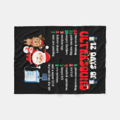 Couverture Polaire Women Retro 12 Days Of Ultrasound Tech Christmas S (Devant (Horizontal))