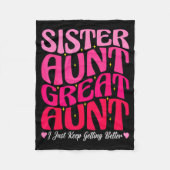 Couverture Polaire Women Sister Aunt Great Aunt New Auntie Mothers Da (Devant)