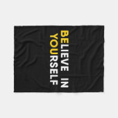 Couverture Polaire Womens Believe In Yourself Motivation Quote V-neck (Devant (Horizontal))