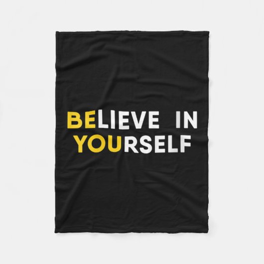 Couverture Polaire Womens Believe In Yourself Motivation Quote V-neck (Devant)