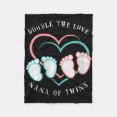 Couverture Polaire Womens Double The Love New Nana Grandma Of Twins R (Devant)