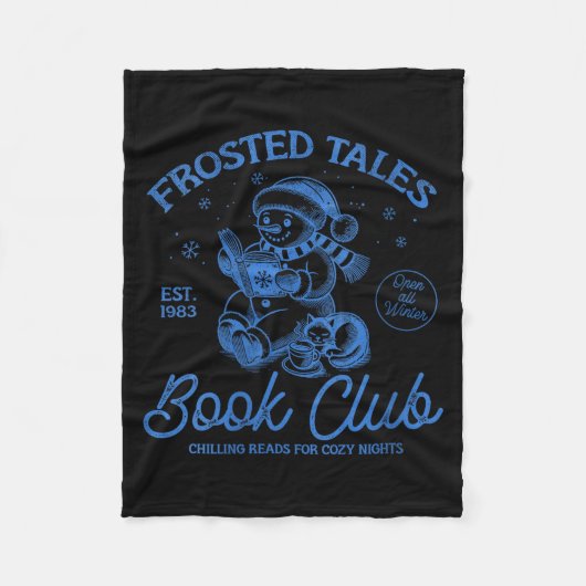 Couverture Polaire Womens Funny Christmas Snowman Frosted Tales Book  (Devant)