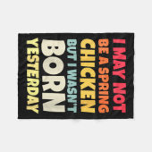 Couverture Polaire Womens Funny Getting Older Retro Spring Chicken Bi (Devant (Horizontal))