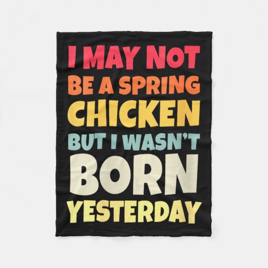 Couverture Polaire Womens Funny Getting Older Retro Spring Chicken Bi (Devant)