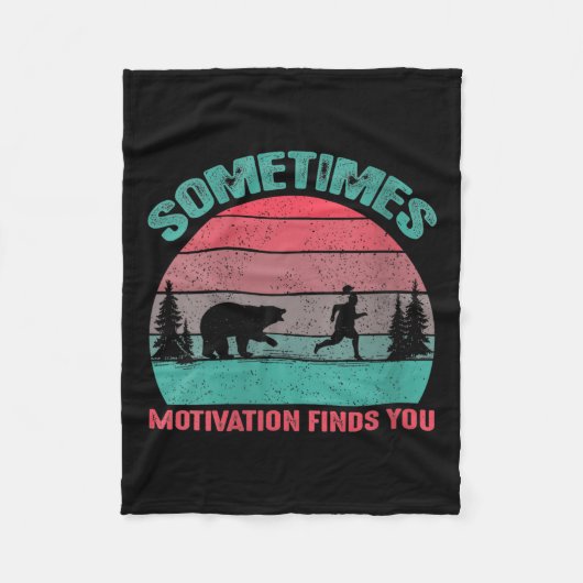 Couverture Polaire Womens Funny Running Motivational Sometimes Motiva (Devant)