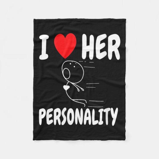 Couverture Polaire Women's Funny Valentine's Day Couple Matching I Lo (Devant)