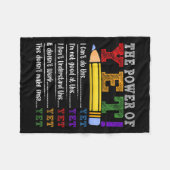 Couverture Polaire Womens Growth Mindset Teacher Motivational Sitive (Devant (Horizontal))