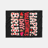 Couverture Polaire Women's Happy Valentine's Day Hearts Matching Kids (Devant (Horizontal))