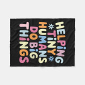 Couverture Polaire Womens Helng Tiny Humans Do Big Things Motivationa (Devant (Horizontal))