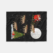 Couverture Polaire Womens Hyena Santa Sleigh Flying Funny Magical Chr (Devant (Horizontal))