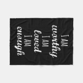 Couverture Polaire Women's I Am Worthy Motivational Christian  (Devant (Horizontal))