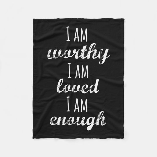 Couverture Polaire Women's I Am Worthy Motivational Christian  (Devant)