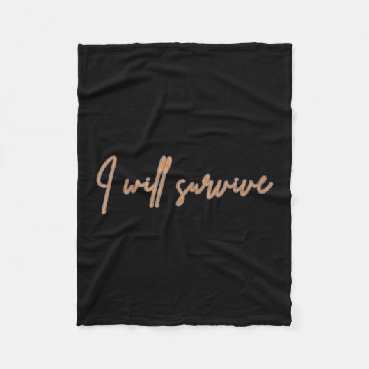 Couverture Polaire Womens I Will Survive - Fun Motivational &amp; Ico (Devant)