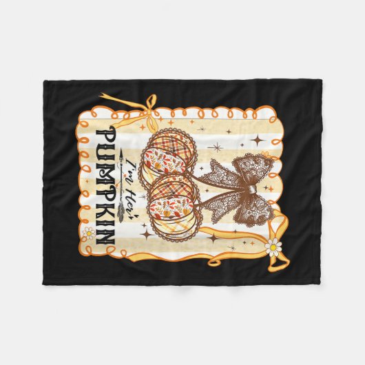 Couverture Polaire Womens I'm Her Pumpkin Cherry Couple Coquette Bow (Devant (Horizontal))