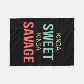 Couverture Polaire Womens Kinda Sweet Kinda Savage - Motivational Slo (Devant (Horizontal))