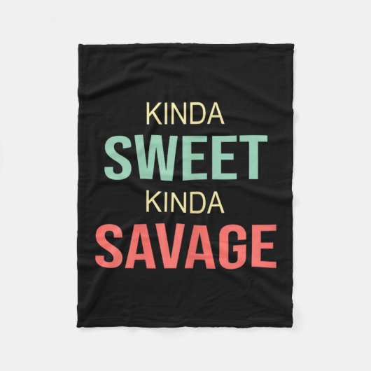 Couverture Polaire Womens Kinda Sweet Kinda Savage - Motivational Slo (Devant)