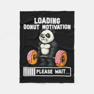 Couverture Polaire Womens Loading Donut Motivation Panda Lifting Weig