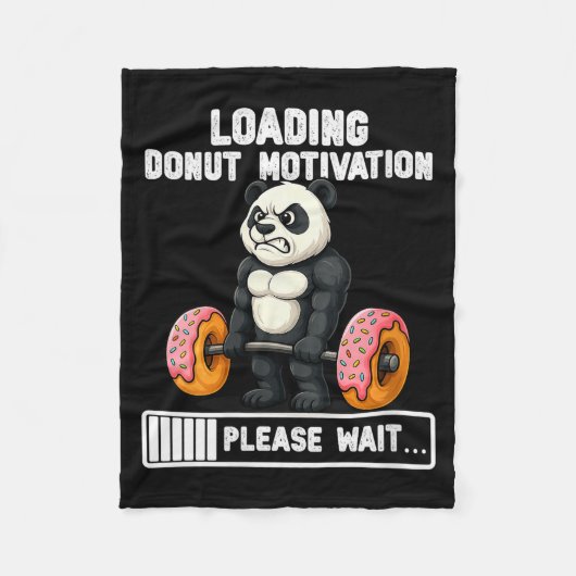 Couverture Polaire Womens Loading Donut Motivation Panda Lifting Weig (Devant)