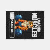 Couverture Polaire Womens Loading Muscles Tiger Lifting Weights Funny (Devant (Horizontal))