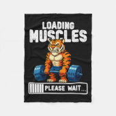 Couverture Polaire Womens Loading Muscles Tiger Lifting Weights Funny (Devant)
