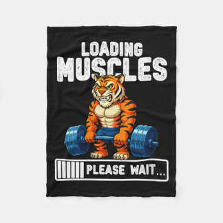 Couverture Polaire Womens Loading Muscles Tiger Lifting Weights Funny