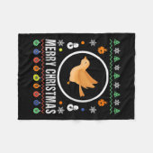 Couverture Polaire Womens Merry Christmas Bird Ugly Sweater Xmas Knit (Devant (Horizontal))