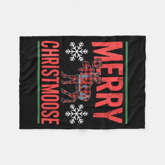 Couverture Polaire Womens Merry Christmoose Holiday Moose Ugly Sweate (Devant (Horizontal))