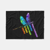 Couverture Polaire Womens Motivational Insration Gift Dragonfly  (Devant (Horizontal))