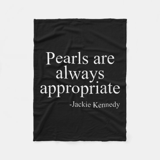 Couverture Polaire Womens Pearls Are Always Appropriate Jackie Kenned (Devant)