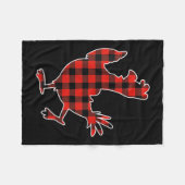 Couverture Polaire Womens Red Buffalo Plaid Pajama Chicken Merry Chri (Devant (Horizontal))