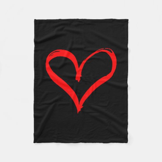 Couverture Polaire Women's Red Heart Funny Cute Design For Men Women  (Devant)