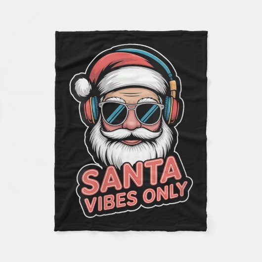 Couverture Polaire Womens Santa Vibes Only Funny P Culture Christmas (Devant)