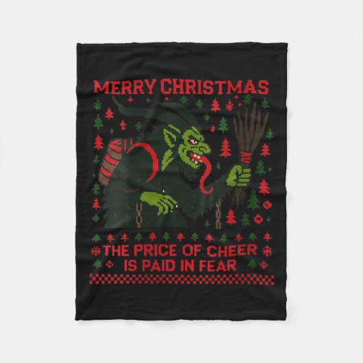 Couverture Polaire Womens The Price Of Cheer Is Paid In Fear Christma (Devant)